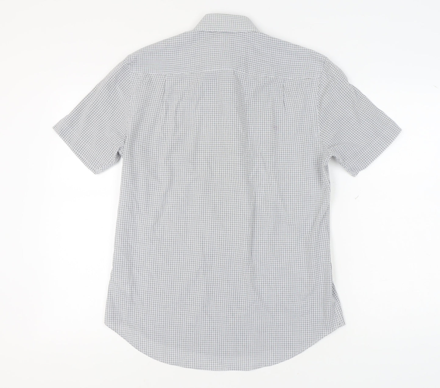 Tailor & Cutter Men's Grey Check Short Sleeve Shirt