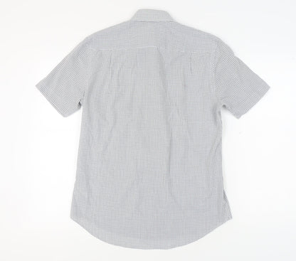 Tailor & Cutter Men's Grey Check Short Sleeve Shirt