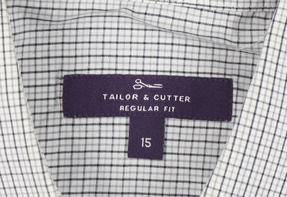 Tailor & Cutter Men's Grey Check Short Sleeve Shirt