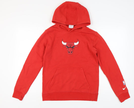 Nike Unisex Red XL Pullover Hoodie with Logo