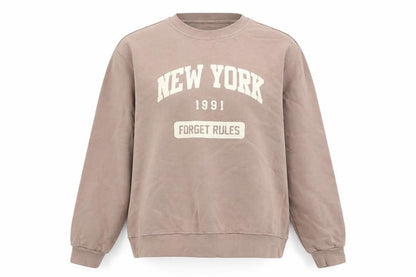 Unisex Adults UK Size S Pull&Bear Brown Pullover Sweatshirt