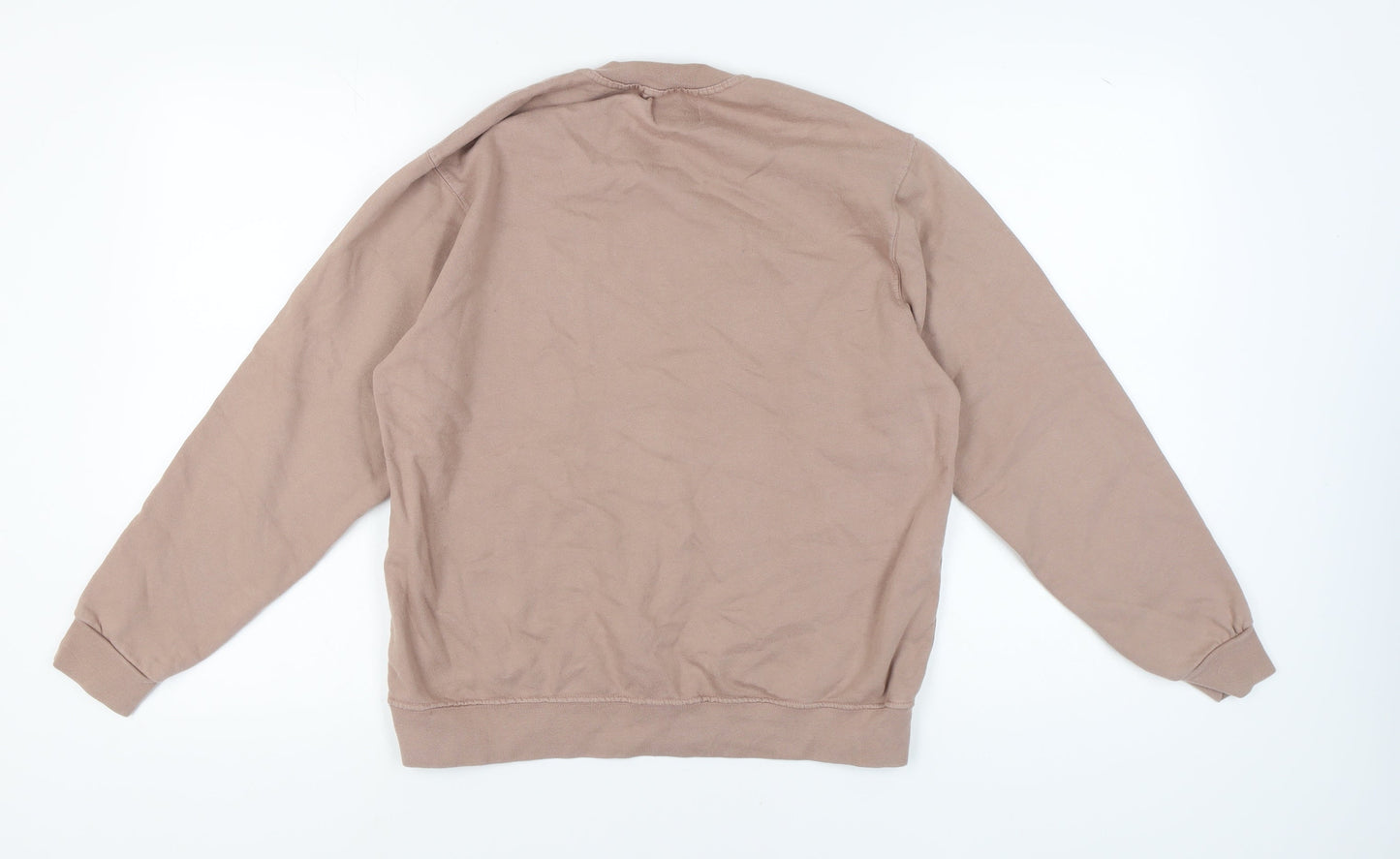 Unisex Adults UK Size S Pull&Bear Brown Pullover Sweatshirt