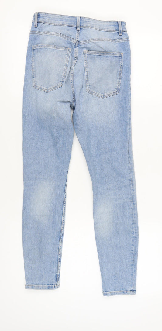 Zara Women's Blue Skinny Jeans Size 12