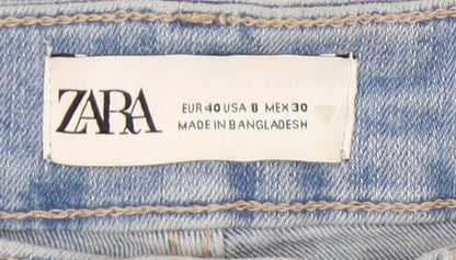 Zara Women's Blue Skinny Jeans Size 12