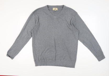 Woodworm Golf Men's Grey XL Knit V-Neck Sweatshirt