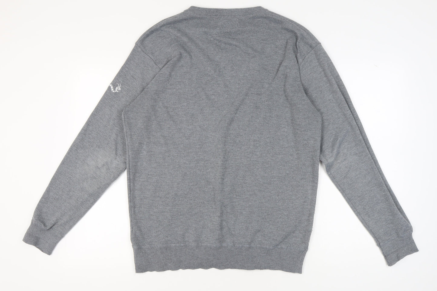 Woodworm Golf Men's Grey XL Knit V-Neck Sweatshirt