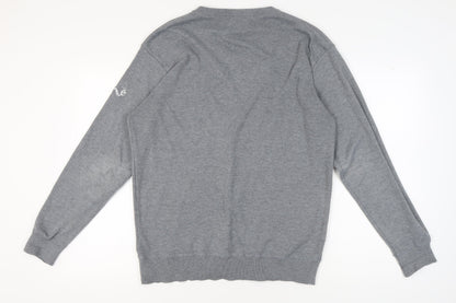 Woodworm Golf Men's Grey XL Knit V-Neck Sweatshirt