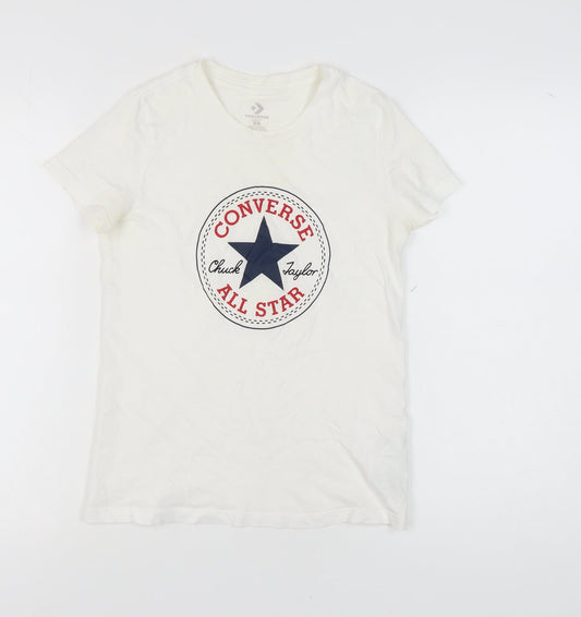 Converse Unisex White XS T-Shirt Classic Fit