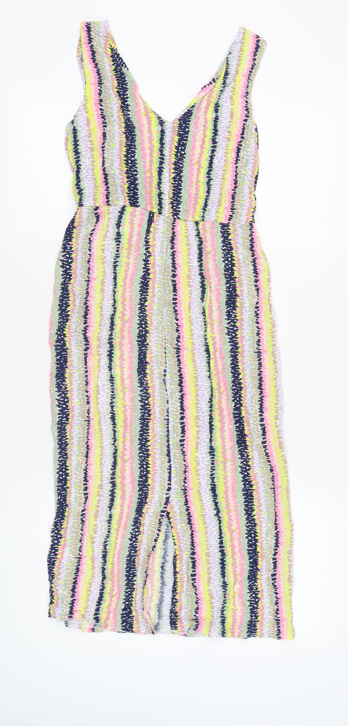 Warehouse Women Multicoloured Viscose Dress Size 12