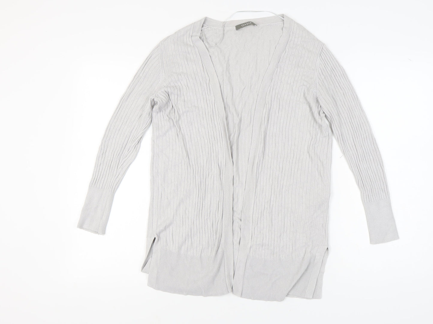 Womens UK Size S Oasis Grey Cardigan Jumper