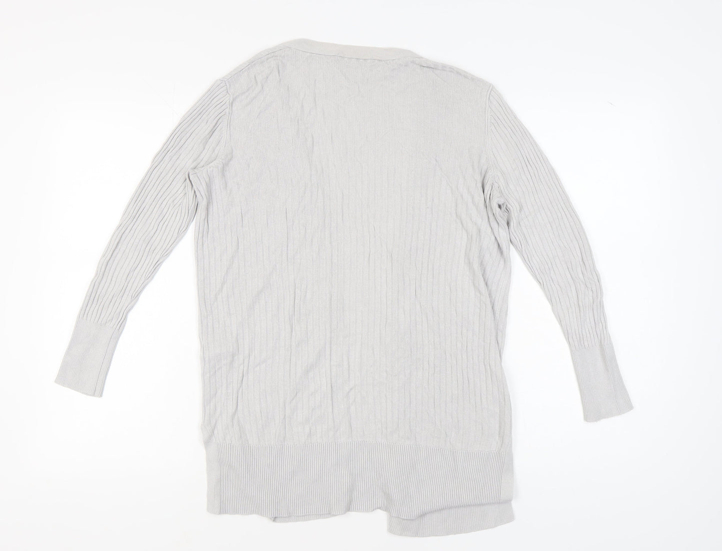 Womens UK Size S Oasis Grey Cardigan Jumper