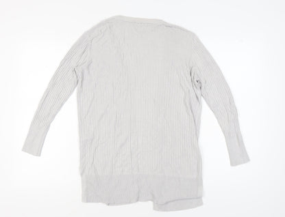 Womens UK Size S Oasis Grey Cardigan Jumper