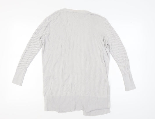 Womens UK Size S Oasis Grey Cardigan Jumper