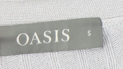 Womens UK Size S Oasis Grey Cardigan Jumper