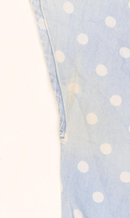 Cath Kidston Women's Blue Polka Dot Dress Size 12