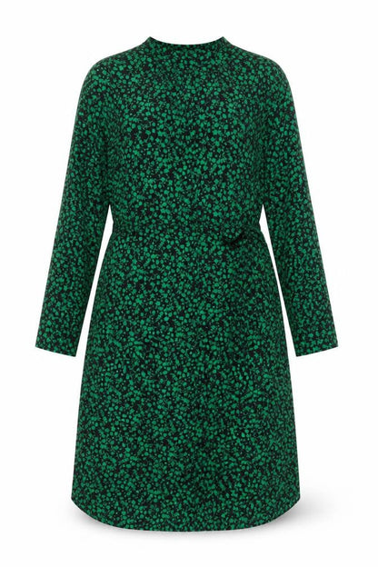 Mauvette Women's Green Floral Knee Length Dress