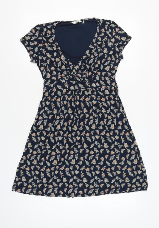 Fat Face Women’s Blue Butterflies A-Line Dress Size 12