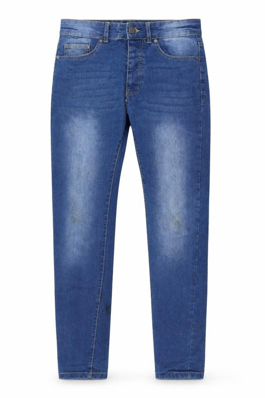 Front view of boohooMAN Men's Blue Slim Fit Skinny Jeans, size 30
