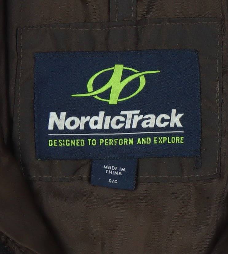 Mens UK Size S NordicTrack Brown Puffer Jacket