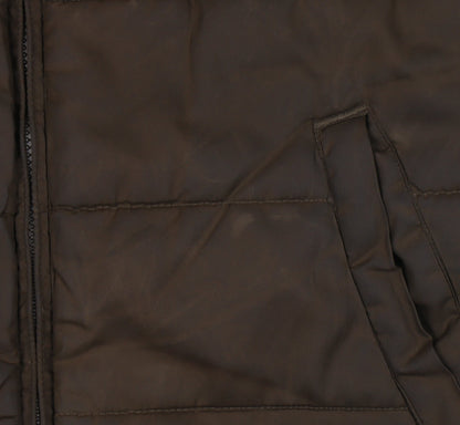 Mens UK Size S NordicTrack Brown Puffer Jacket