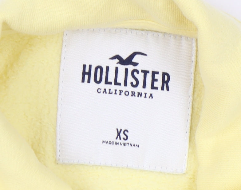 Hollister Women's Yellow Colourblock XS Pullover Sweatshirt