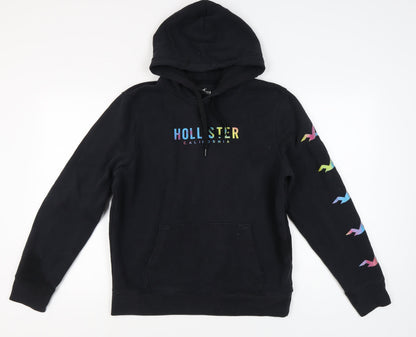 Hollister Black Hoodie, Unisex Adults, L, Casual Comfort