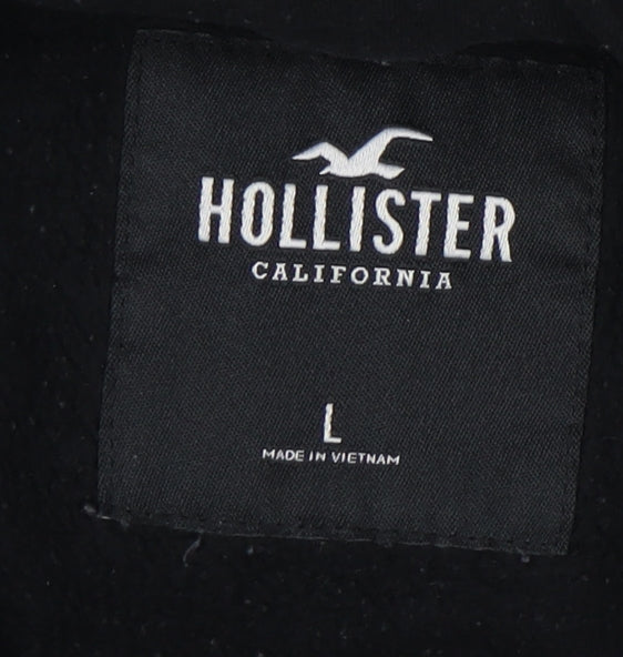 Hollister Black Hoodie, Unisex Adults, L, Casual Comfort