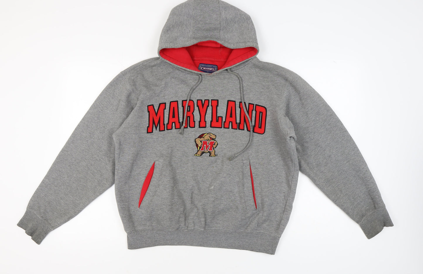 Champs Men's Grey Pullover Hoodie, Small, College Style