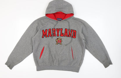 Champs Men's Grey Pullover Hoodie, Small, College Style