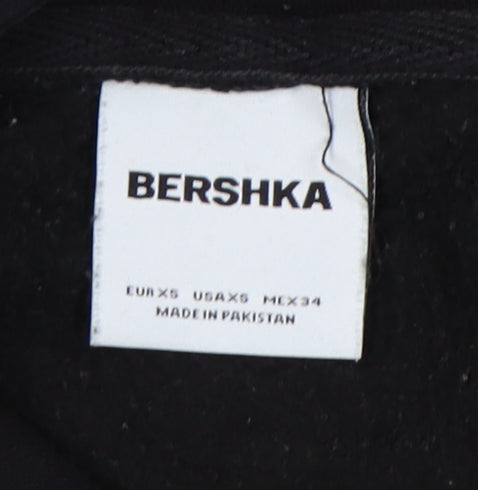 Bershka Women's Black XS Pullover Hoodie