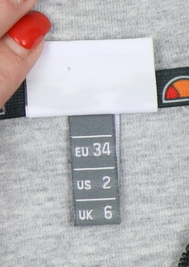 Ellesse Women's Grey Red Hoodie Size 6