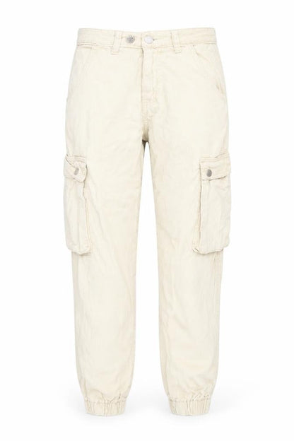 Womens UK Size 6 PRETTYLITTLETHING Regular Fit Cargo Beige Trousers