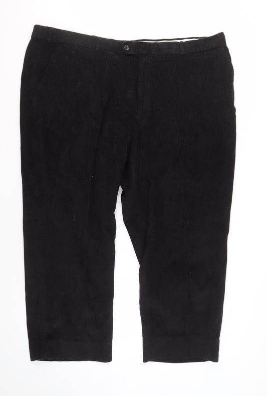 Premier Man Men's Black Corduroy Trousers Size 48
