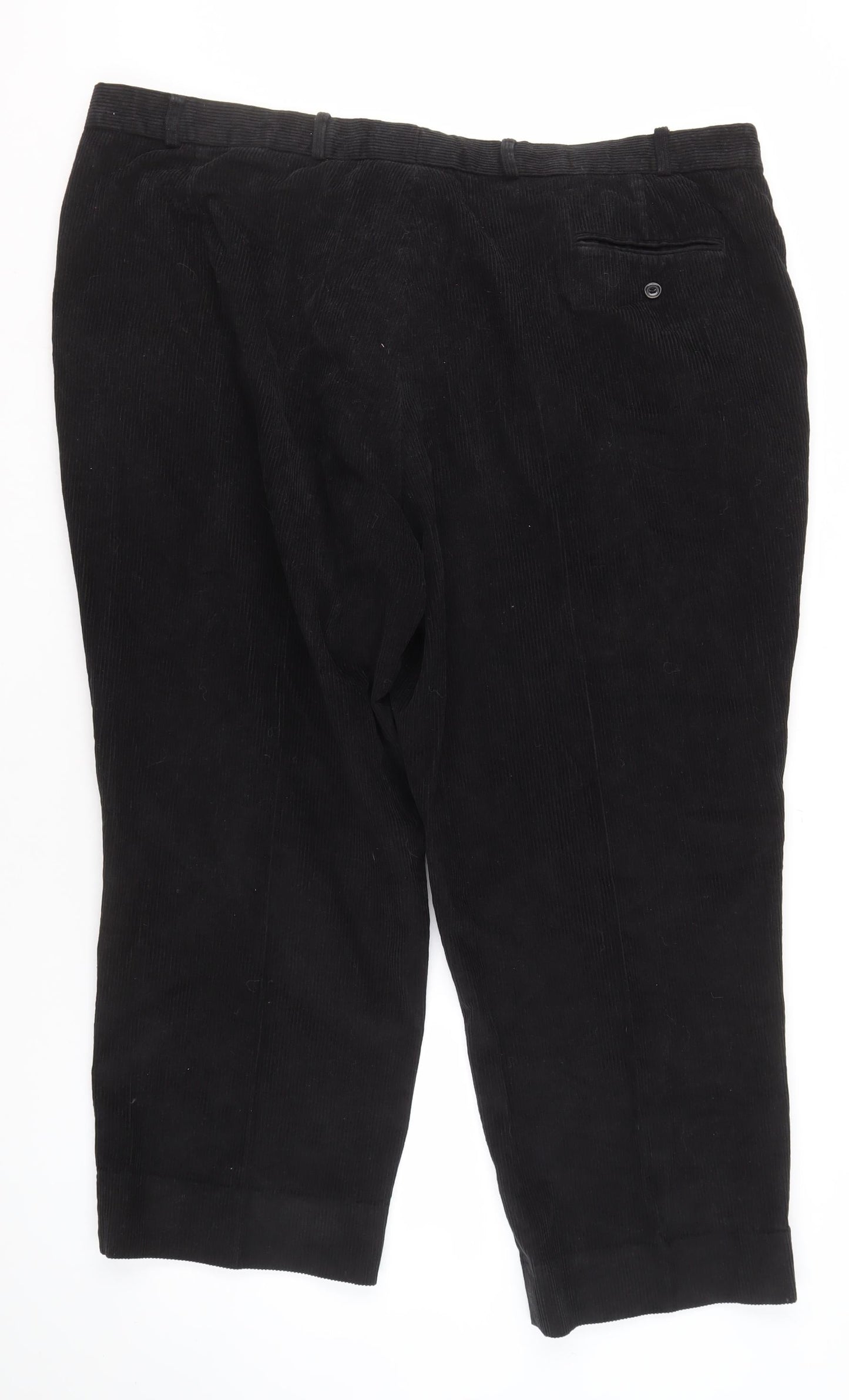 Premier Man Men's Black Corduroy Trousers Size 48