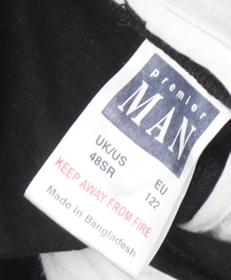 Premier Man Men's Black Corduroy Trousers Size 48