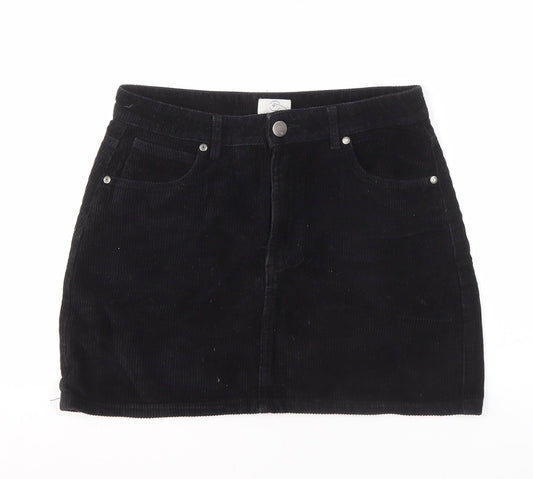Cotton On Women Black Mini Corduroy Skirt, Size 12