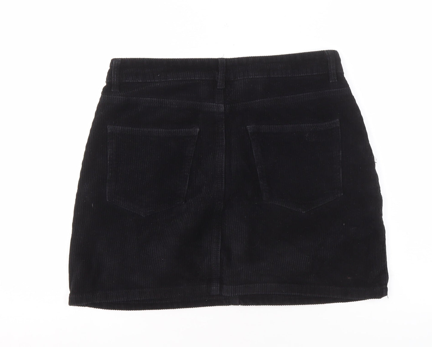 Cotton On Women Black Mini Corduroy Skirt, Size 12