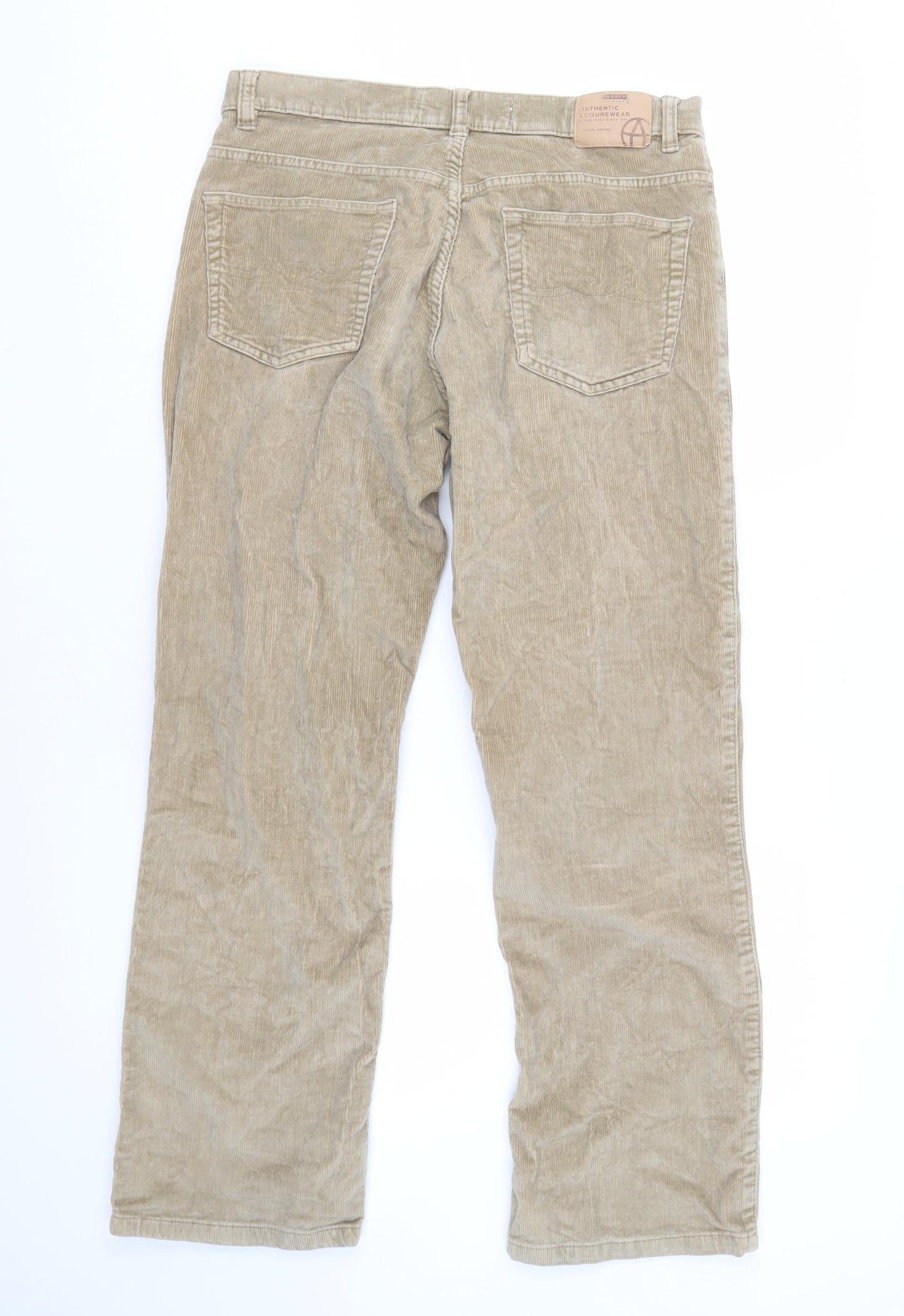 Angelo Litrico Men's Beige Corduroy Trousers 35x30
