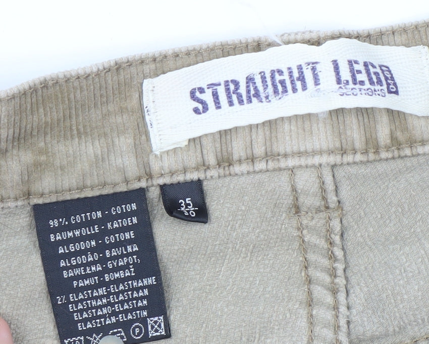 Angelo Litrico Men's Beige Corduroy Trousers 35x30