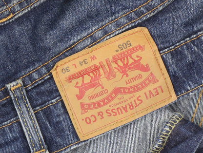 Levi's Men's Blue 501 Straight Jeans, Size 34