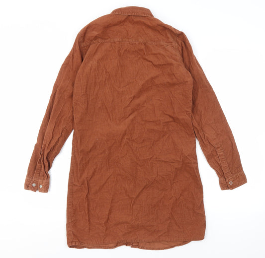 Dorothy Perkins Women's Brown Shirt Dress UK 8
