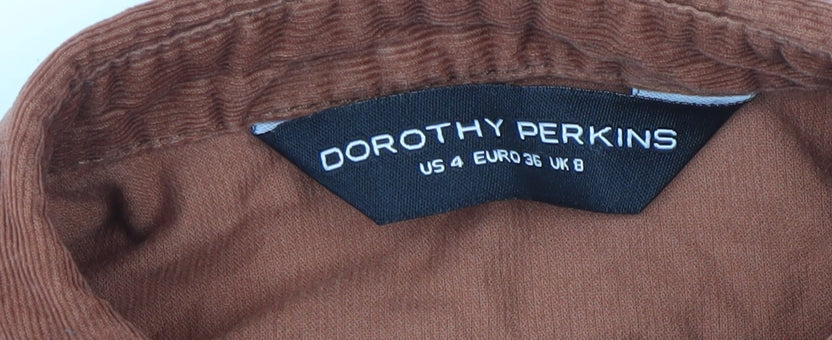 Dorothy Perkins Women's Brown Shirt Dress UK 8