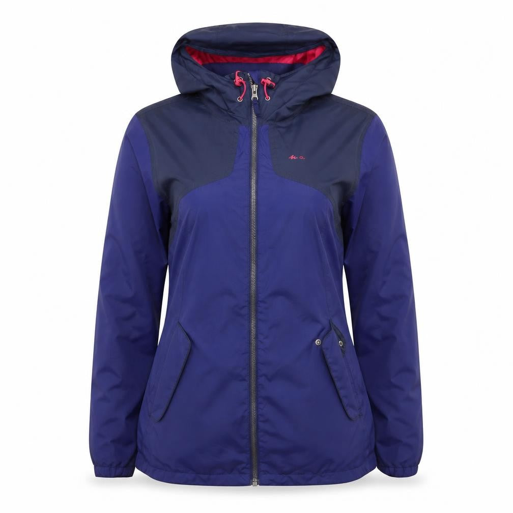 Front view of Decathlon unisex blue windbreaker jacket m