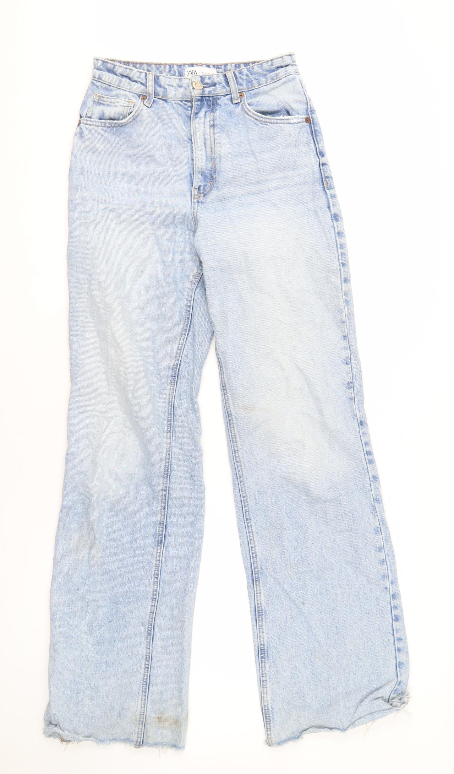 Zara Women's Blue Straight Leg Jeans Size 7