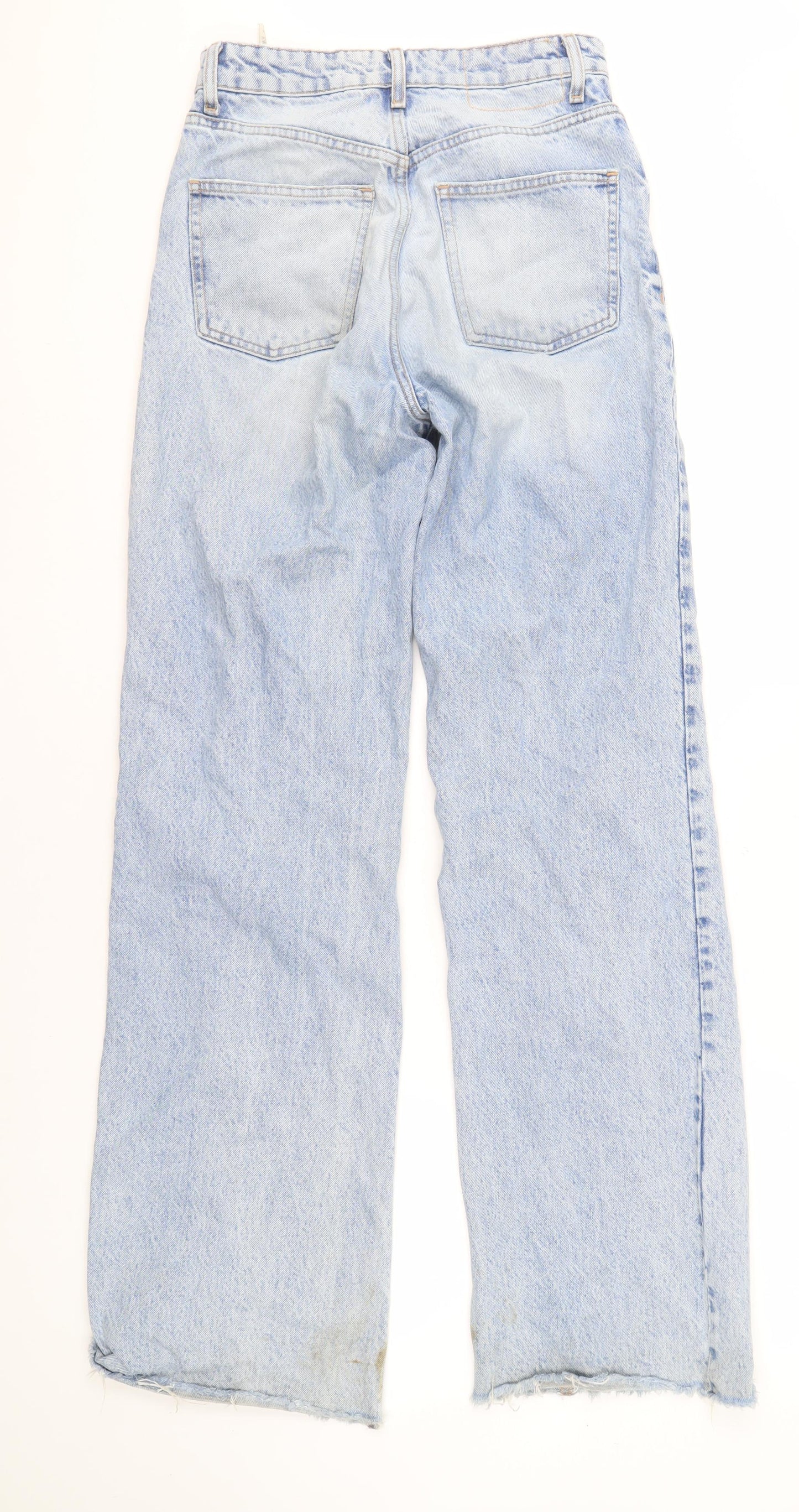 Zara Women's Blue Straight Leg Jeans Size 7