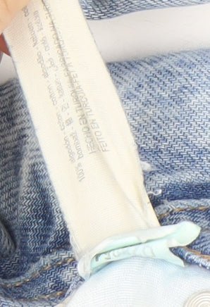 Zara Women's Blue Straight Leg Jeans Size 7