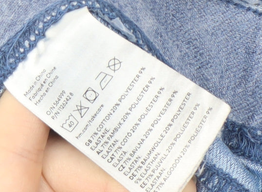 Womens UK Size 13 H&M  Wide-Leg Blue Jeans