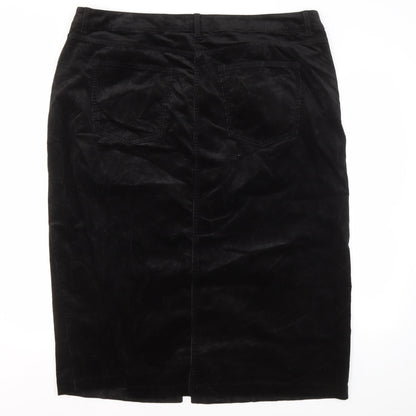 Marks and Spencer Black Pencil Skirt, Size 22, Corduroy