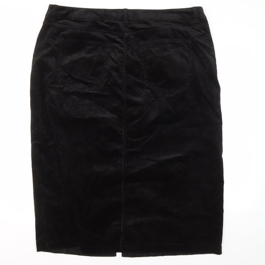 Marks and Spencer Black Pencil Skirt, Size 22, Corduroy