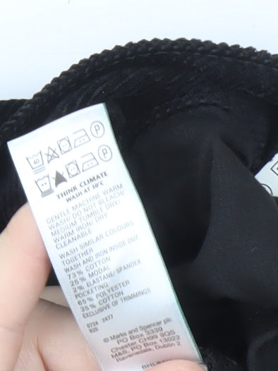 Marks and Spencer Black Pencil Skirt, Size 22, Corduroy